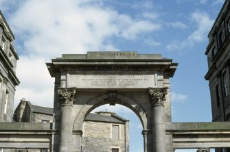 View from S of Regents Bridge Arch on N side of Waterloo Place.