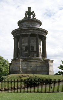 View of Burns' Monument, Regent Road, Edinburgh.
