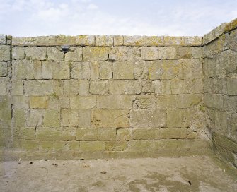 Interior of North wall, view of East end from South.