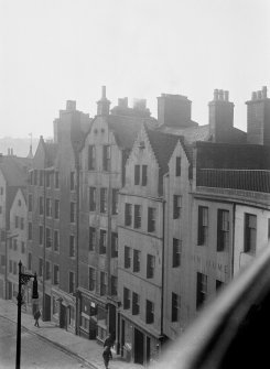 Elevated view of west side of West Bow taken from Victoria Terrace, Edinburgh.