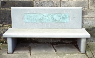 View of The Riddle Bench, outside Duddingston Kirk, Old Church Lane.