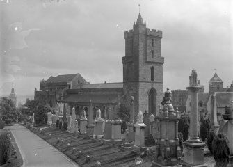 General view from graveyard, Church of the Holy Rude, Stirling.