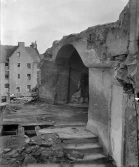 Detail of Westermore House,10 Broad Street, Stirling, upper storey during demolition.