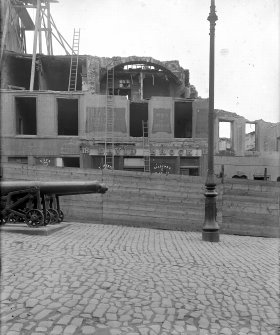 View of Westermore House, 10 Broad Street, Stirling  from south showing demolition in progress.