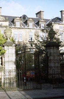 View of gates and gate piers.