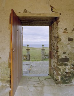 Interior of doorway from north (showing gate piers beyond)