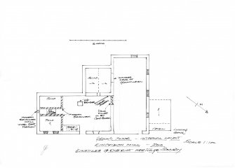 Kincreich Mill: measured plan of ground floor
