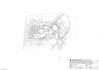 RCAHMS survey drawing; plan of the fort and farmstead at Little Dunagoil. 

