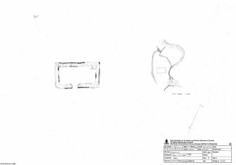 RCAHMS survey drawing; plan and location plan of Kilchousland Chapel.