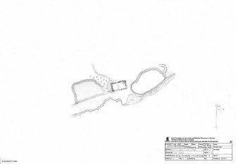 RCAHMS survey drawing; plan of building and enclosures at Butt a Croit, undertaken with local volunteers.