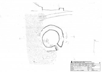 RCAHMS survey drawing; Plan and section of The Cauldron, undertaken with a volunteer.