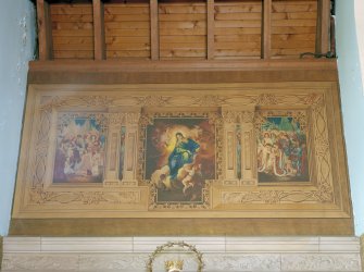 Detail of wall painting in private chapel to N.