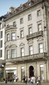 View of 112 Princes Street, showing carved decoration.