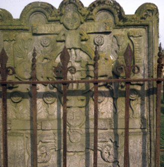 Detail of gravestone at Pert Old Parish Church Graveyard.
