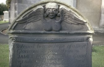 View of gravestone of James Ivory Smith at Liberton Parish Church.
