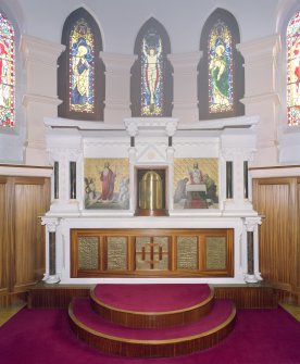 Interior. View of sanctuary including tabernacle