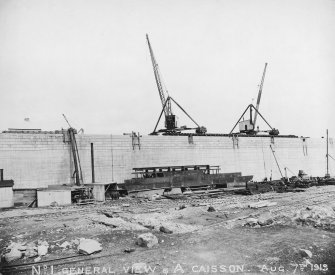 General view caisson 'A', Rosyth Dockyard
d: 'Aug 7 1913'
