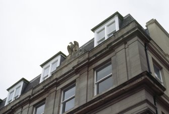 View of Eagle Buildings, showing carved eagle at top.