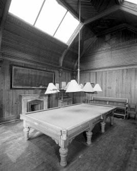 Interior, Carbeth House.
View of billiard room.