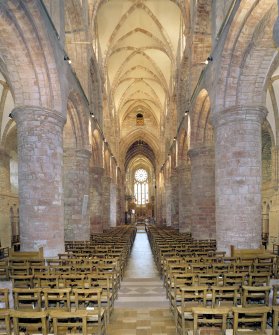 Interior.  Nave, view from W