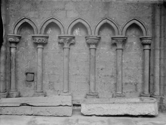Detail of arcading in South Aisle in Holyrood Abbey (Chapel Royal)