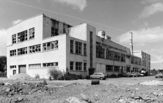 Glasgow, Renfrew Road, British Luma Kight Bulb Factory, Tower.
View of rear.
