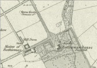 Mains of Rothiemay: 1st Edition OS map (Banffshire, sheet xv and xvii, 1871)