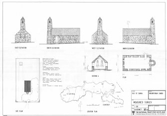 Presbyterian Church, Canna, Floor plans, sections and elevations