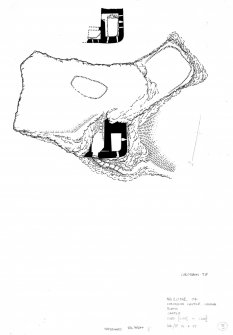 RCAHMS publication drawing; Coroghon Castle, Canna, floor plans