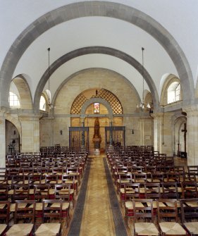 All Saints Episcopal Church, interior.  View of nave from East.