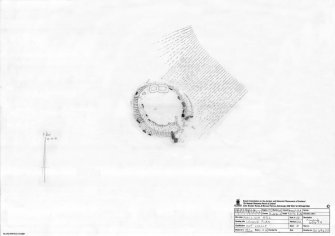 RCAHMS survey drawing; Muclich Hill, hut circle, ground plan