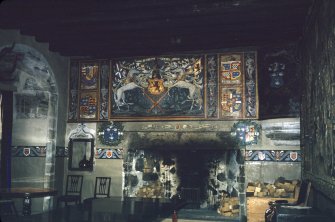 Interior.
View of coat of arms.