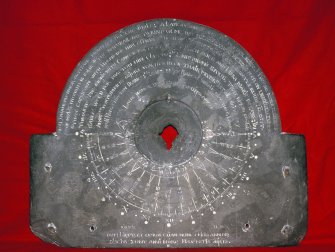 General view of the Bonar sundial dated 1623 now in Dumfries museum.
