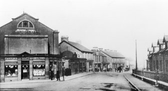 Scanned copy of a slide of Newtongrange. Lent for copying by the Gorebridge and District Local History Society.