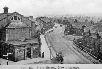 Scanned copy of a slide of Newtongrange. Lent for copying by the Gorebridge and District Local History Society.