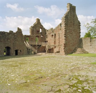 View of castle from courtyard from SW.