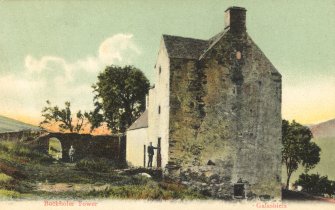 Postcard showing general view of Buckholm Tower.