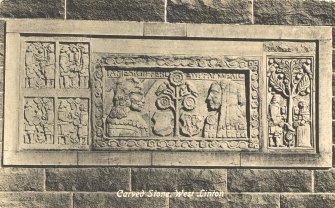 Postcard.
Detail of carved stone.