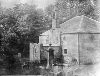 Modern copy of historic photograph showing general view of church in 1812.