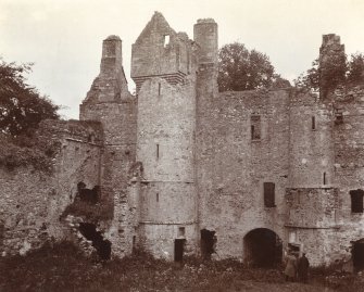 Historic photographic view from W.