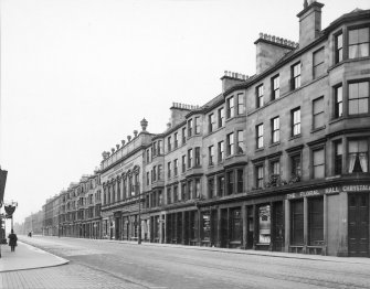 Photograph with text: 'South Clerk Street - looking South; 
Edinburgh Photographic Society Survey of Edinburgh and District, Ward XIV George Square