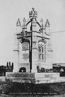 Postcard showing view of monument.
Insc: 'Dalkeith Memorial Of The Great War 1914-1919'.
Copy on glass