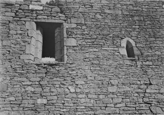 Detail of masonry in W wall of tower.