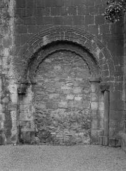 General view of blocked South East doorway in South Aisle of Holyrood Abbey (Chapel Royal)
