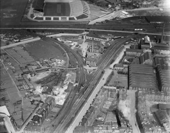 T and H Smith's works, Wheatfield Road, Edinburgh. Oblique aerial photograph taken facing north.