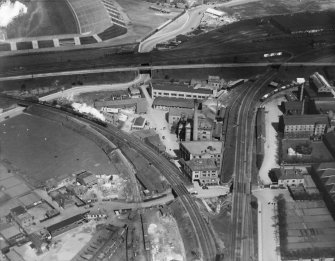 T and H Smith's works, Wheatfield Road, Edinburgh. Oblique aerial photograph taken facing north.