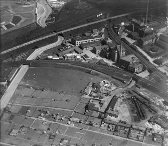 T and H Smith's works, Wheatfield Road, Edinburgh. Oblique aerial photograph taken facing north.