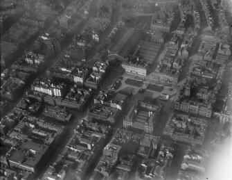 Glasgow, general view, showing George Square and Queen Street Station.  Oblique aerial photograph taken facing north.