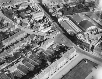 Sandgate, Fort Street and Wellington Square, Ayr.  Oblique aerial photograph taken facing north-east.