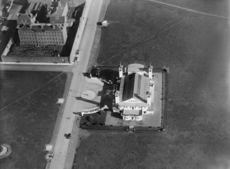 Ayr Pavilion, Pavilion Road, Ayr.  Oblique aerial photograph taken facing east.